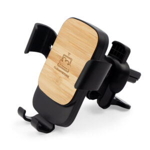 Auto-Handyhalterung aus Bambus mit individuellem Branding
